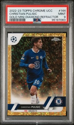 Christian Pulisic 2022-23 Topps Chrome UCC Gold Mini Diamond  #/50 PSA 9 (POP 4)