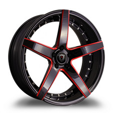 Marquee Wheels M3226 22x9 5x114.3 35 Black Red Milling Wheel Rim Fits Mustang Marquee Wheels M3226 22x9 5x114.3 35 Black Red Milling Wheel Rim Fits Mustang