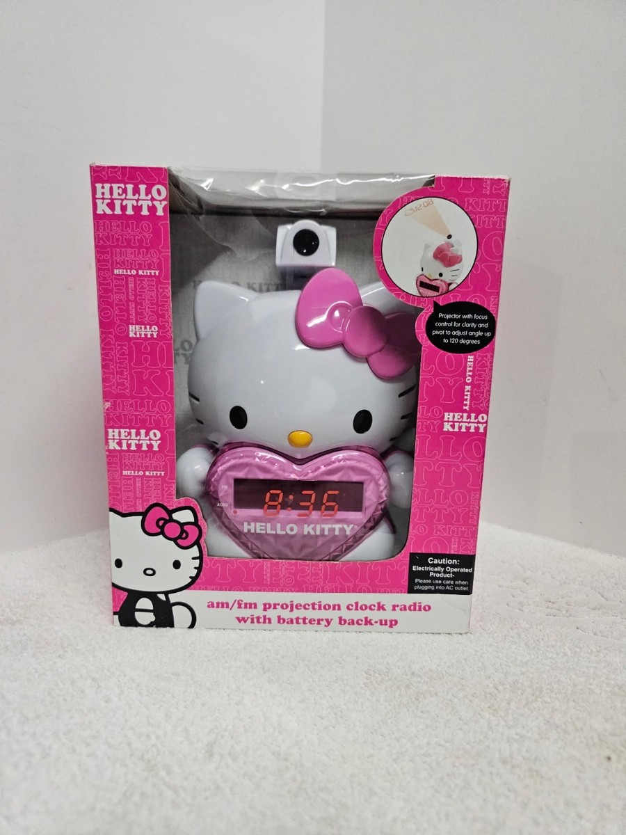 Rare High Demand Hello Kitty Alarm Projector AM/FM Clock Radio New