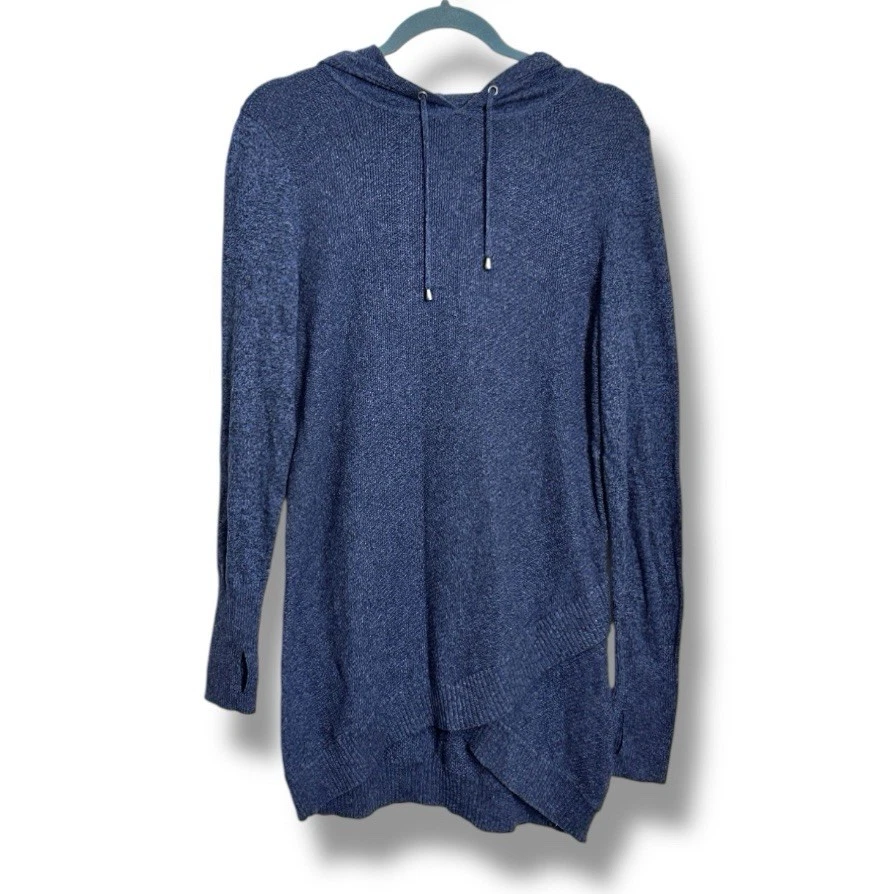 Dakini Navy Blue Knit Long Active Hoodie Women’s Size Medium Athleisure Sporty