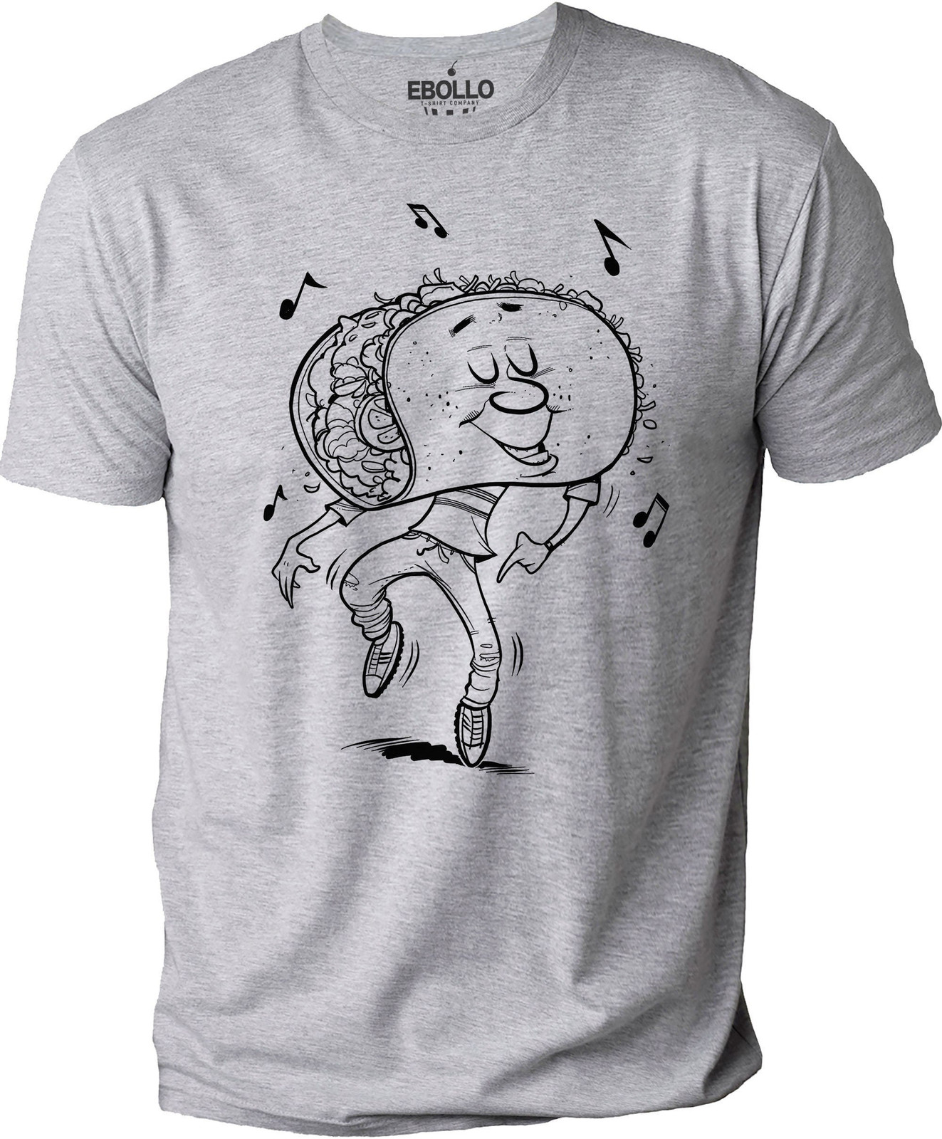 Happy Taco Shirt Tacos Lovers Gift Graphic Funny T-Shirt Novelty Sarcastic Tee