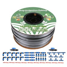 500FT Drip Tape Irrigation Kit - 5/8 Inch, 16 Mil Durable PE, 6" Spacing