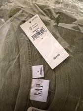 (SIZE M) GAP NEW Pocket T-Shirt Dress Green