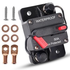 50 Amp Circuit Breaker with Manual Reset for Car Trolling Motors Boat ATV Man...