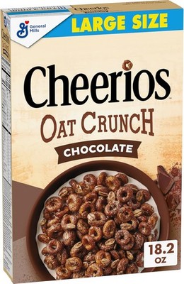 Oat Crunch Chocolate Breakfast Cereal, Made with Whole Grain,