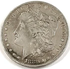 1880 (P) Morgan Silver Dollar 90 % Pure Silver Lightly Circulated Good Details