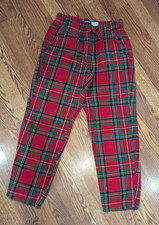 Old Navy 100 Cotton Flannel Pajama Pants Red Green Black Plaid Euc S