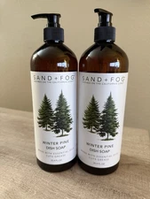 2-Pack Sand + Fog ~ Winter Pine Dish Soap 25.4 fl oz Each