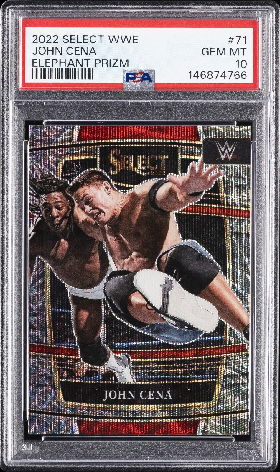 2022 PANINI SELECT WWE ELEPHANT PRIZM #71 JOHN CENA PSA 10