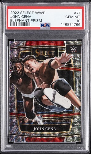 2022 PANINI SELECT WWE ELEPHANT PRIZM #71 JOHN CENA PSA 10