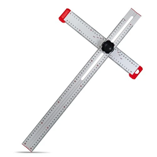 Adjustable Drywall T-Square Tool Aluminum 24 Inch 60 cm Sliding Head