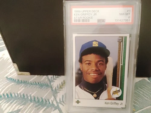 1989 upper deck ken griffey jr #1  psa 8 NM-MT Hofer.