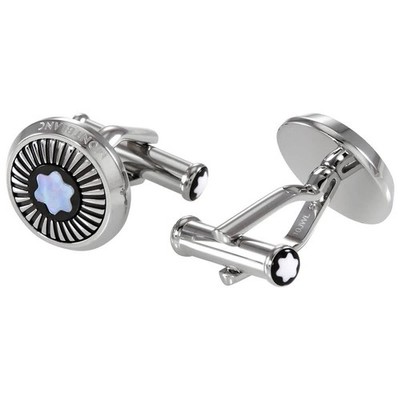 Montblanc Iconic Round Star Cufflinks MOP Rays
