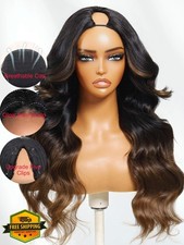 Beauty Forever V Part Wig Human Hair Loose Wave Black to Brown No Glue 18inch