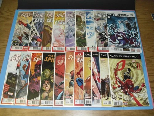 Lot of 20 Amazing Spider-Man run 1-3 5-8 16-18 + Civil War 1-4 NM 2014! Marvel 2
