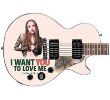 Fionna Apple Signed Gibson Epiphone Les Paul Photo Graphics Guitar ACOA