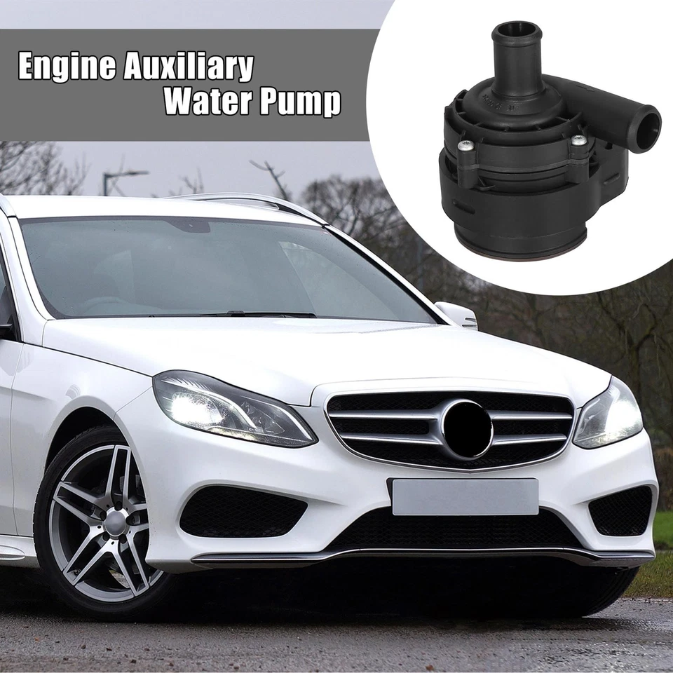 Bomba de agua auxiliar motor nueva para Mercedes-Benz Clase C W204 2048350364 negra Foto 2 de 4