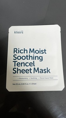 Klairs Rich Moist Soothing Tencel Sheet Mask 25ml 1 Sheet