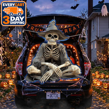 Halloween Trunk or Treat Decorations, Halloween Skeleton Car Trunk Decor