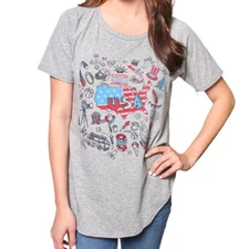 CANYON CREEK USA Large Short Sleeve Tee With Fun Graphic Texts Event Suggestions