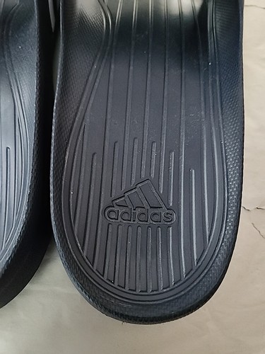 ADIDAS Duramo Blue/White 3-Striped Lightweight Slides Sandals Mens size 18 - Picture 4 of 15