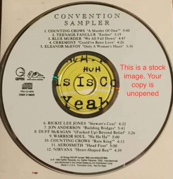 Aerosmith / Nirvana / Counting Crows PRO-CD-4555 Geffen / DGC 1993 Promo CD  - Image 3 of 3