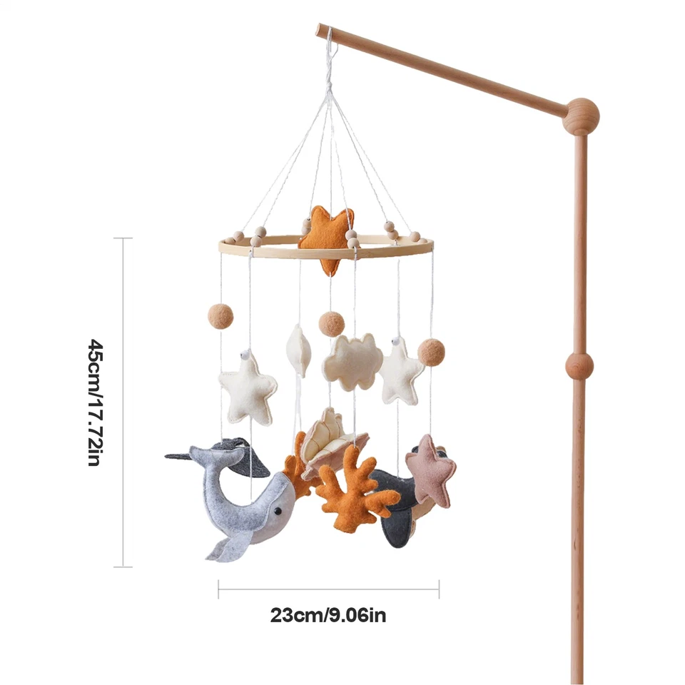 Ocean Baby Cuna Móvil Bajo el Mar Vivero Fieltro Animales Marinos Náutica Costera Foto 2 de 4