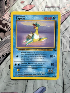 Lapras Rare Fossil 25/62 | Near Mint | Vintage Pokemon Card 1999