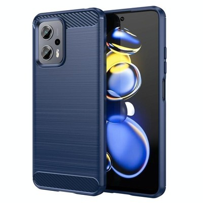 Für Xiaomi Redmi Note11T Pro+ 5G Gebürstete Kohlefaser TPU Hülle Blau