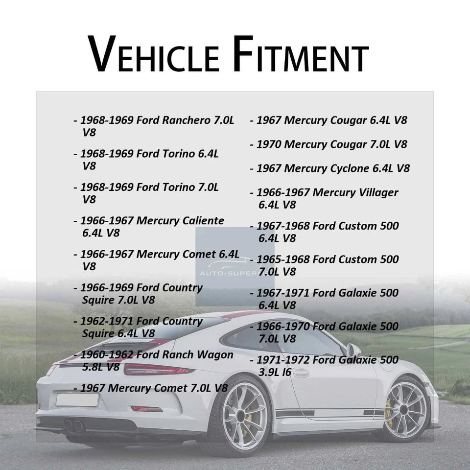 Carcasa termostato refrigerante motor para Ford Custom 500 1967-1968 Foto 3 de 4
