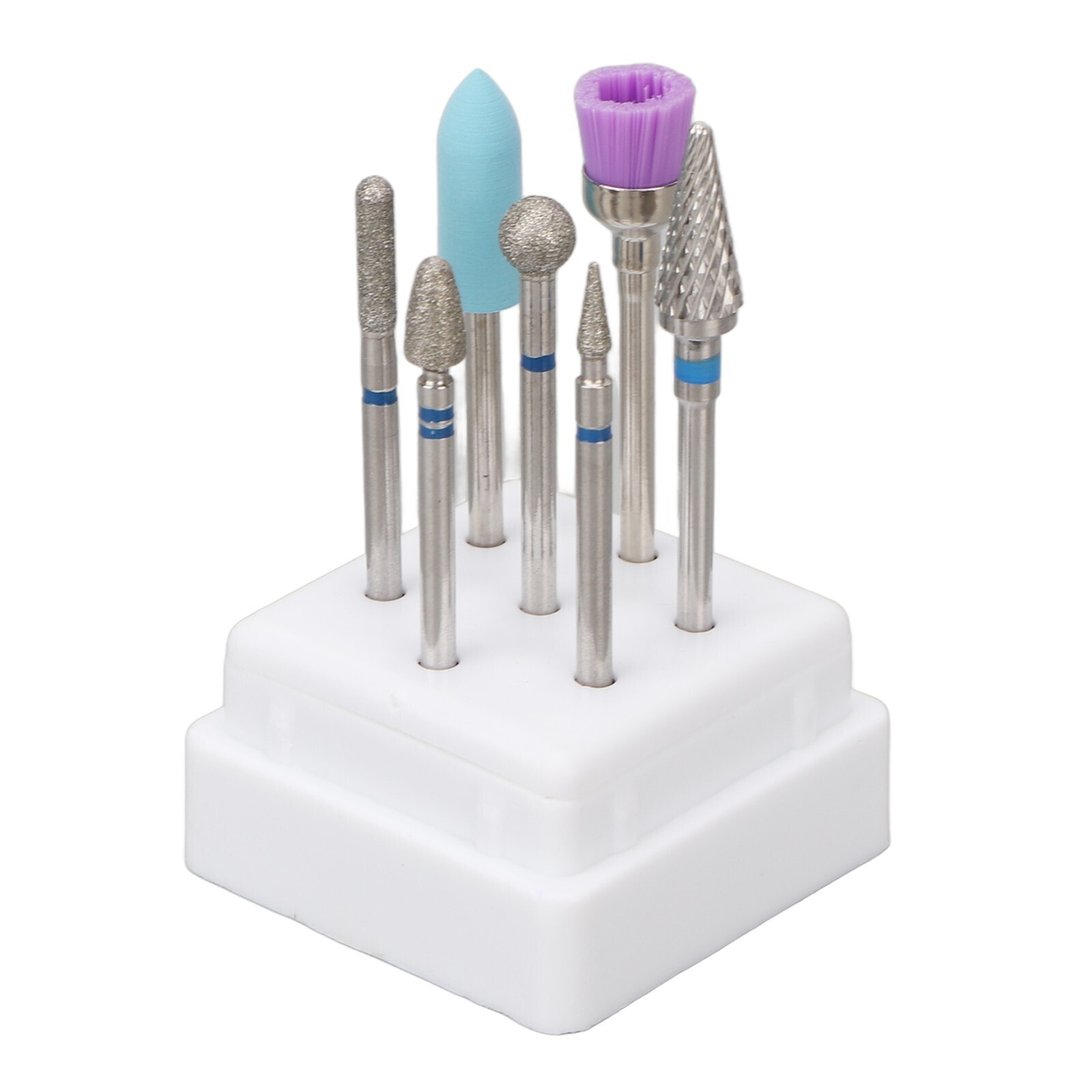 7pcs Nail Drill Bit Set Stainless Steel Portable Professional Fast Removal Nail