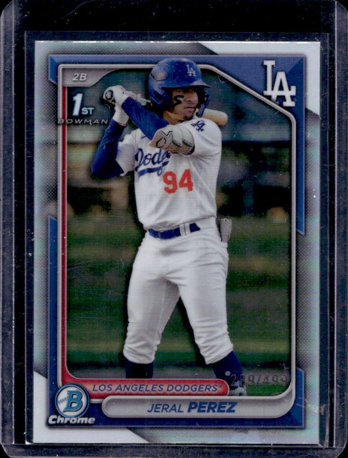 2024 Bowman Chrome Jeral Perez Refractor 1st #289/499 Dodgers