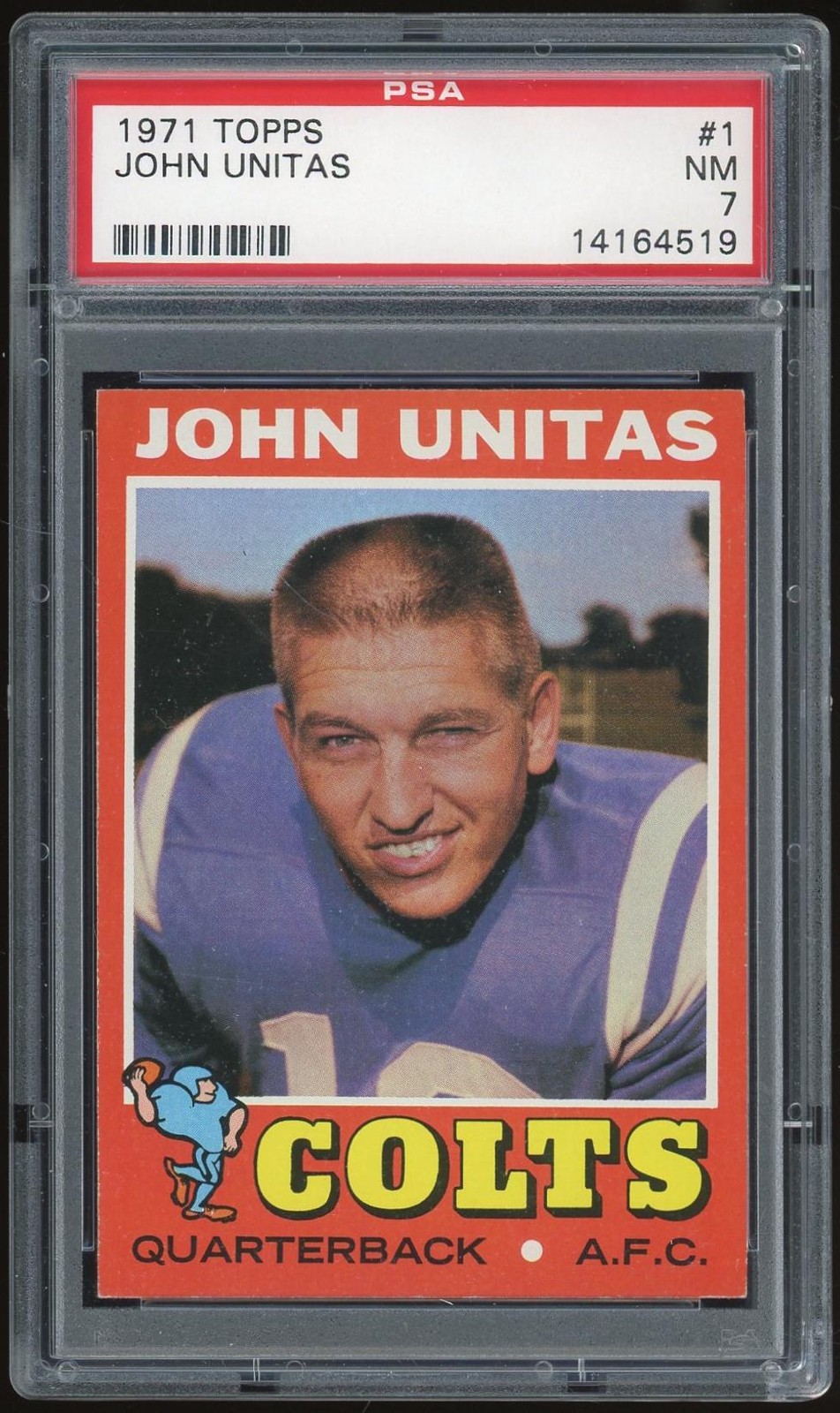 1971 Topps #1 Johnny Unitas PSA 7 *4519