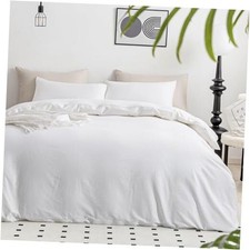 Cotton Duvet Cover King Size - 100 Washed Cotton Linen King 104" 90" White