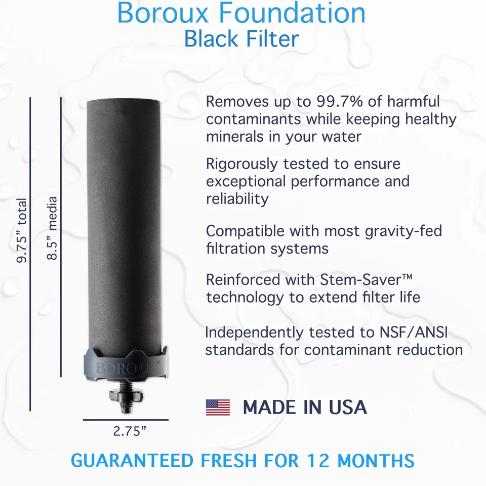 Royal Berkey Water Filter with 2 Boroux Foundation Black and 2 Fluoride Filters - Image 4 of 4