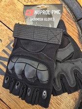 Nuprol PMC Fingerlose Tactical Skirmish Handschuhe Neu Small Schwarz