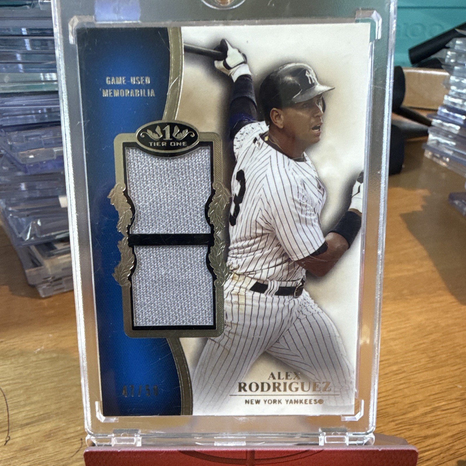 Topps 2012 Tier One Alex Rodriguez Yankees TSDR-AR Memorabilia Serial 47/50