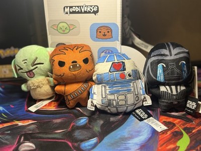 Star Wars Moodiverse Set Of 4 - Mini Plush Vader, Chewy, Grogu, R2-D2 Series 3