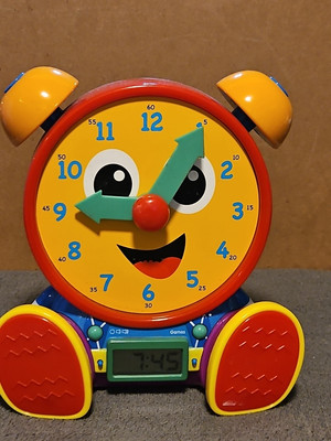 The Learning Journey -Telly Jr. Teaching Time Clock Red  3Yrs +Up