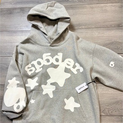 Sp5der Beluga Heather Gray Hoodie Size XL Brand New With Tags Authentic