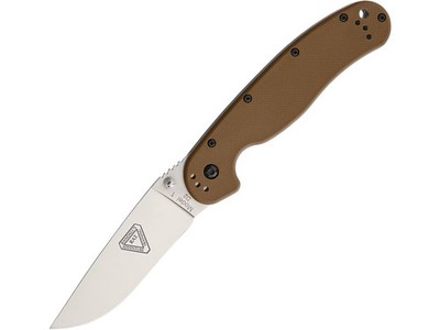 Ontario RAT 1 Pocket Knife 3.6'' Drop Point D2 Satin Blade Nylon Handle Coyote