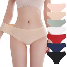 Sexy Women Silky Seamless Panties Brief Bikini Lingerie Underwear Ladies Panties
