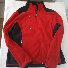 RLX Ralph Lauren Mens Full Zip Fleece Jacket Size Large Red