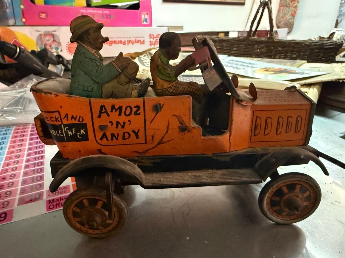 Marx Amos N Andy 1930's Fresh Air Taxicab Tin Litho Wind-up Toy