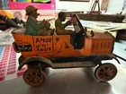 Marx Amos N Andy 1930’s Fresh Air Taxicab Tin Litho Wind-up Toy Jalopy Car WORKS