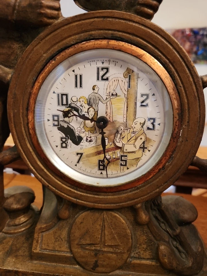 Reloj de Colección FDR Hombre de la Hora Envíos Rueda Cubierta Eléctrica United c. 1933 P/R Foto 4 de 4