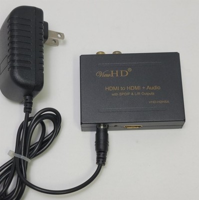 ViewHD VHD-H2HSA HDMI to HDMI+Audio (RCA & SPDIF) Converter w/ power supply