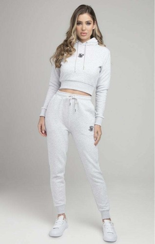 SikSilk Womens Core Track Pants - Ice Grey Marl - UK10 Small - Picture 4 of 4