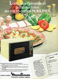 Werbung Advertising 097 1983 die Mikrowelle Moulinex von Olympe