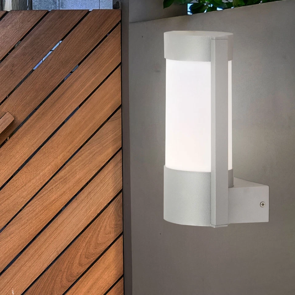 Wandleuchte Wandlampe Außenleuchte IP44 Wetterfest Balkon silber warmweiß LED - Bild 3 von 4